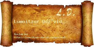 Lumnitzer Dávid névjegykártya